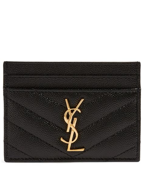 ysl card case black|ysl monogram wallet price.